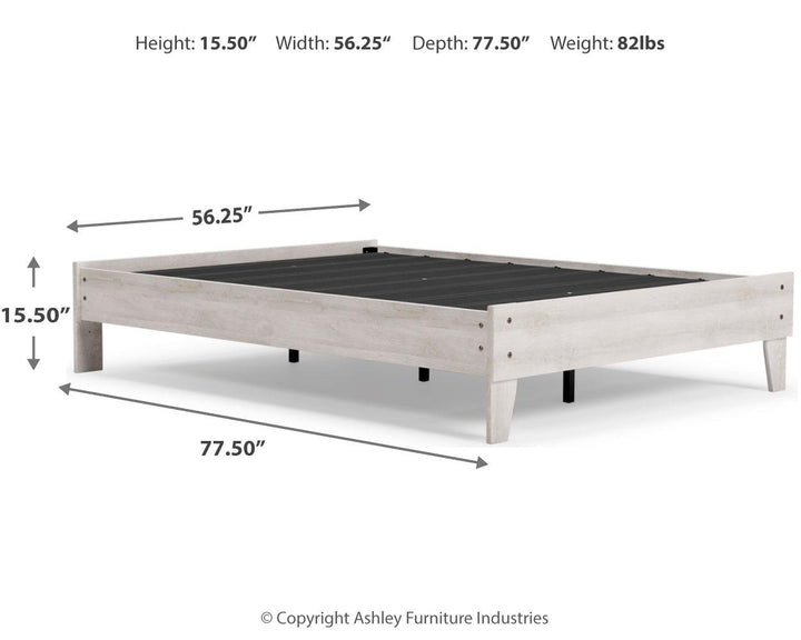 ASHLEY FURNITURE PKG009349 Full Platform Bed With Dresser and 2 Nightstands