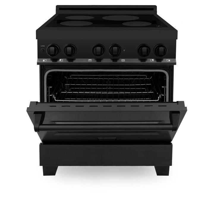 ZLINE KITCHEN AND BATH RAINDBS30 ZLINE Induction Range with a 4 Element Stove and Electric Oven in Black Stainless Steel Size: 30 Inch