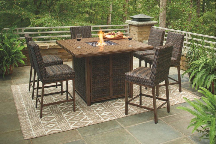 ASHLEY FURNITURE PKG000292 Outdoor Dining Table and 6 Chairs