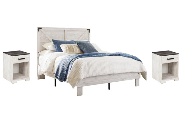 ASHLEY FURNITURE PKG012193 Full Panel Platform Bed With 2 Nightstands