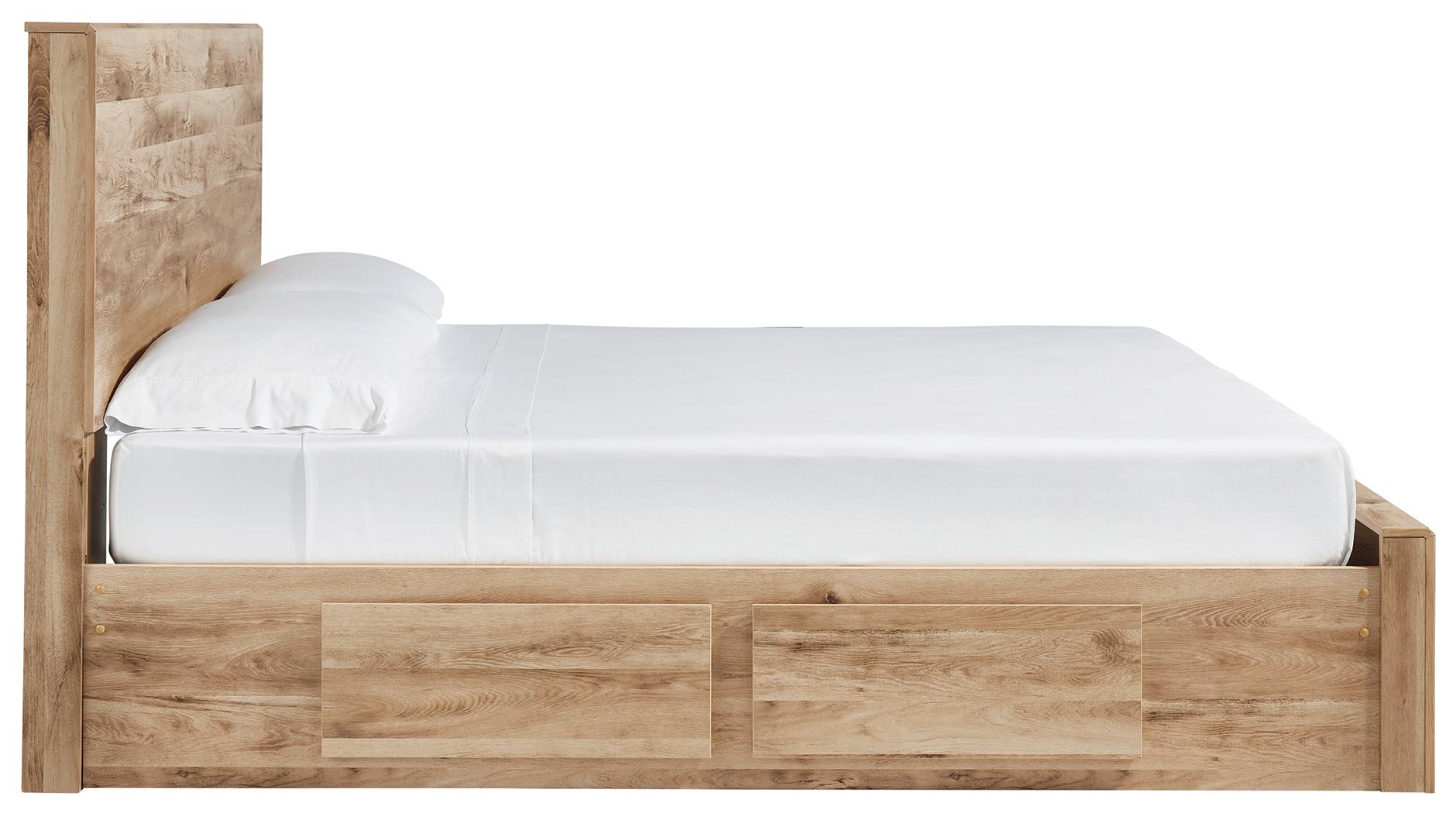 ASHLEY FURNITURE B1050B13 Hyanna King Panel Storage Bed With 2 Under Bed Storage Drawer