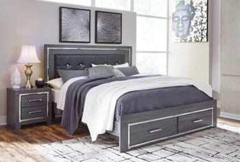 ASHLEY FURNITURE B214B13 Lodanna King Panel Bed With 2 Storage Drawers