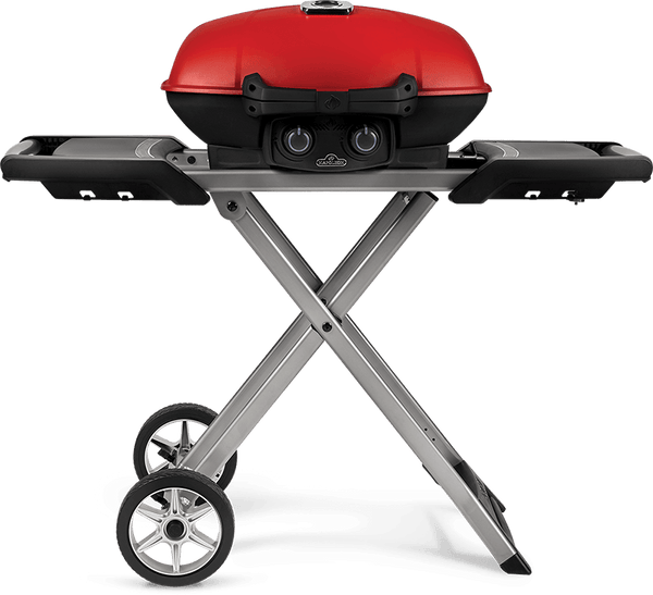 NAPOLEON BBQ TQ285XRD1A TravelQ 285X with Scissor Cart and Griddle , Red , Propane