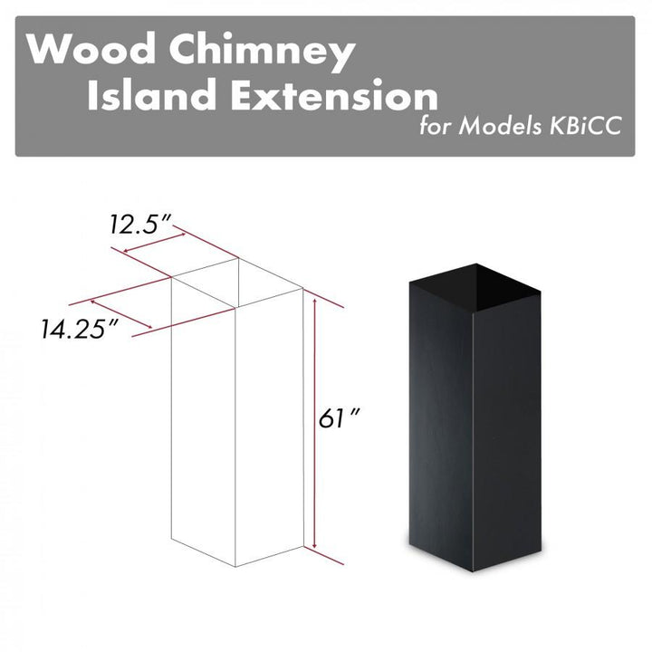 ZLINE KITCHEN AND BATH KBICCE ZLINE 61" Wooden Chimney Extension for Ceilings up to 12.5 ft.