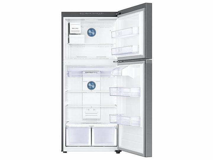 SAMSUNG RT18M6215SR 18 cu. ft. Top Freezer Refrigerator with FlexZone TM and Ice Maker in Stainless Steel