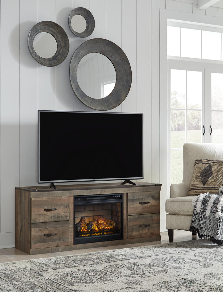 ASHLEY FURNITURE EW0446W8 Trinell TV Stand With Electric Fireplace