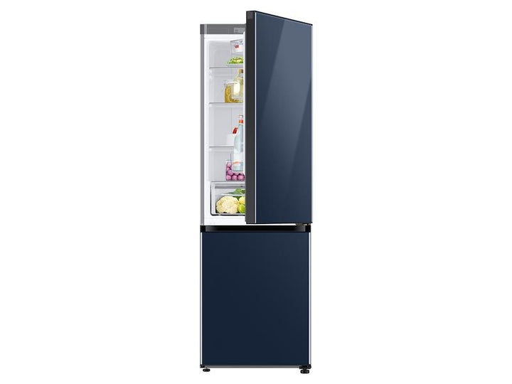 SAMSUNG RB12A300641 12.0 cu. Ft. Bespoke Bottom Freezer Refrigerator with Flexible Design in Navy Glass