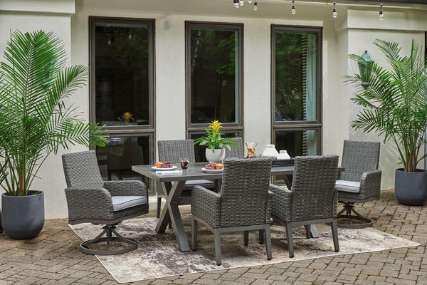 ASHLEY FURNITURE PKG014907 Outdoor Dining Table and 6 Chairs