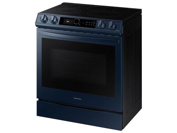 SAMSUNG NE63A8711QN Bespoke Smart Slide-in Electric Range 6.3 cu. ft. with Smart Dial & Air Fry in Navy Steel