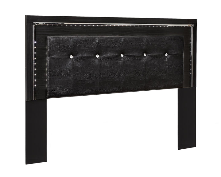 ASHLEY FURNITURE PKG002806 King/california King Upholstered Panel Headboard With Mirrored Dresser and 2 Nightstands