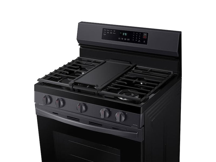 SAMSUNG NX60A6511SG 6.0 cu. ft. Smart Freestanding Gas Range with No-Preheat Air Fry & Convection in Black Stainless Steel