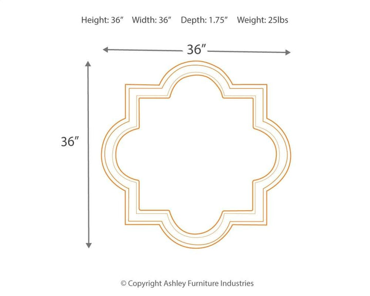 ASHLEY FURNITURE A8010044 Desma Accent Mirror