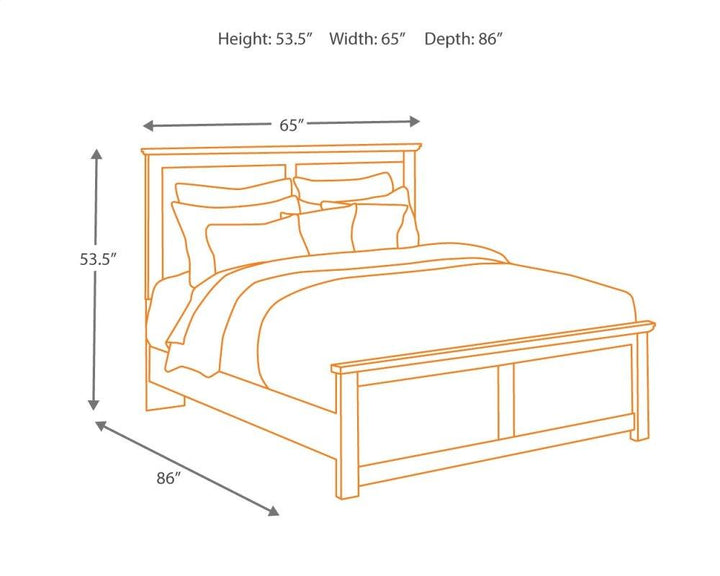 ASHLEY FURNITURE PKG002683 King/california King Panel Headboard With Mirrored Dresser, Chest and Nightstand