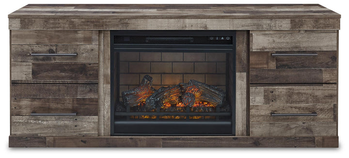 ASHLEY FURNITURE EW0200W7 Derekson TV Stand With Electric Fireplace