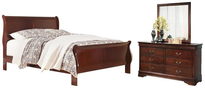 ASHLEY FURNITURE PKG004991 California King Sleigh Bed With Mirrored Dresser