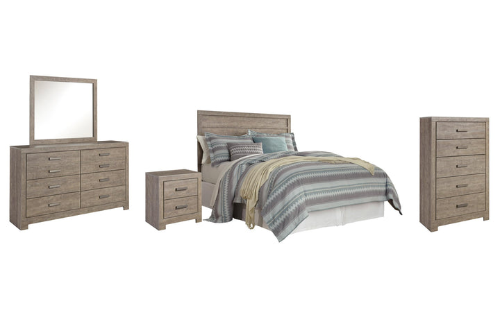 ASHLEY FURNITURE PKG002413 Queen/full Panel Headboard With Mirrored Dresser, Chest and Nightstand