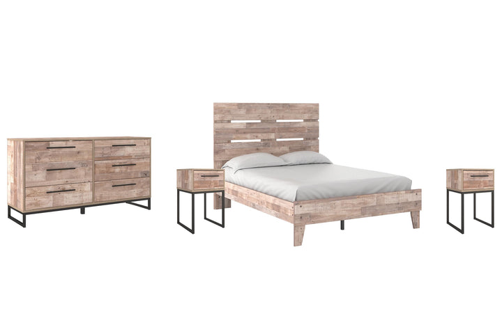 ASHLEY FURNITURE PKG009213 Full Platform Bed With Dresser and 2 Nightstands