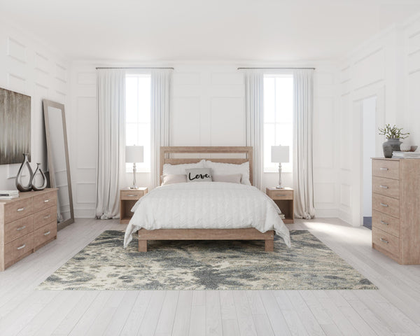 ASHLEY FURNITURE PKG009257 Full Platform Bed With Dresser and Chest