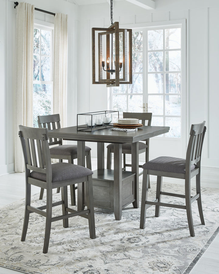 ASHLEY FURNITURE PKG010488 Counter Height Dining Table and 4 Barstools