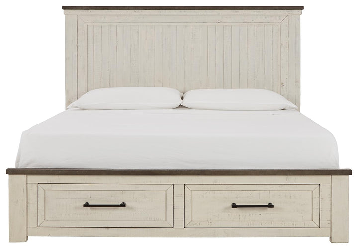 ASHLEY FURNITURE B784B4 Brewgan King Panel Storage Bed