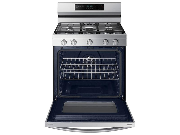 SAMSUNG NX60A6711SS 6.0 cu. ft. Smart Freestanding Gas Range with No-Preheat Air Fry, Convection+ & Stainless Cooktop in Stainless Steel