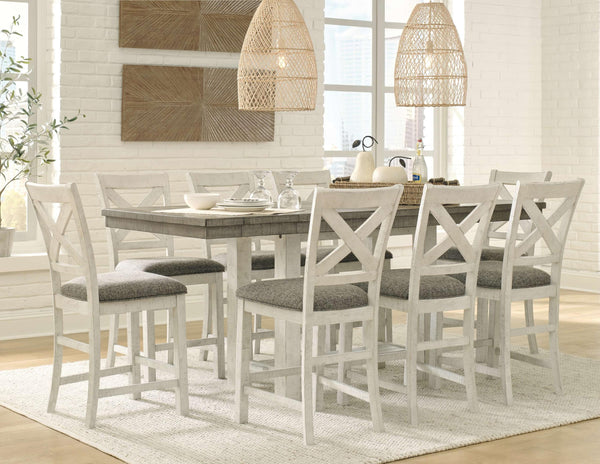 ASHLEY FURNITURE PKG013355 Counter Height Dining Table and 8 Barstools