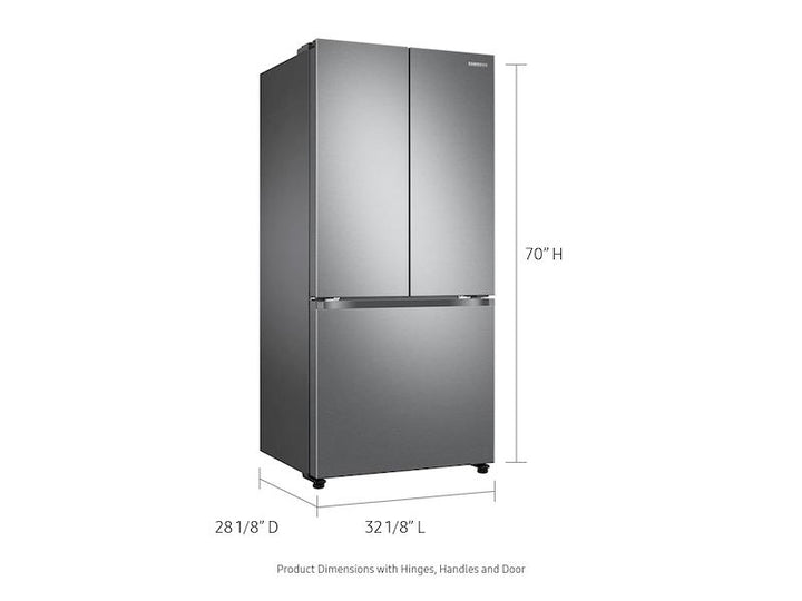 SAMSUNG RF18A5101SR 18 cu. ft. Smart Counter Depth 3-Door French Door Refrigerator in Stainless Steel