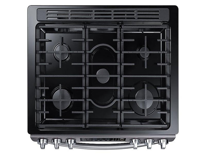 SAMSUNG NX58N9420SG 5.8 cu. ft. Slide-in Gas Range with Convection in Black Stainless Steel