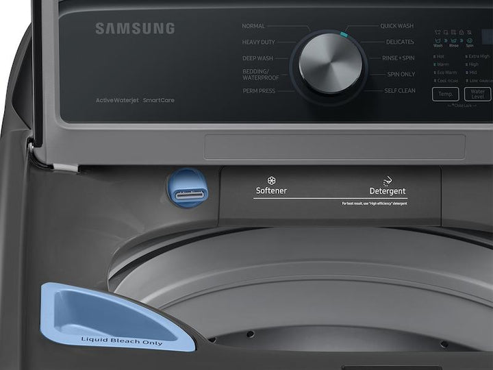 SAMSUNG WA44A3405AP 4.4 cu. ft. Top Load Washer with ActiveWave TM Agitator and Active WaterJet in Platinum