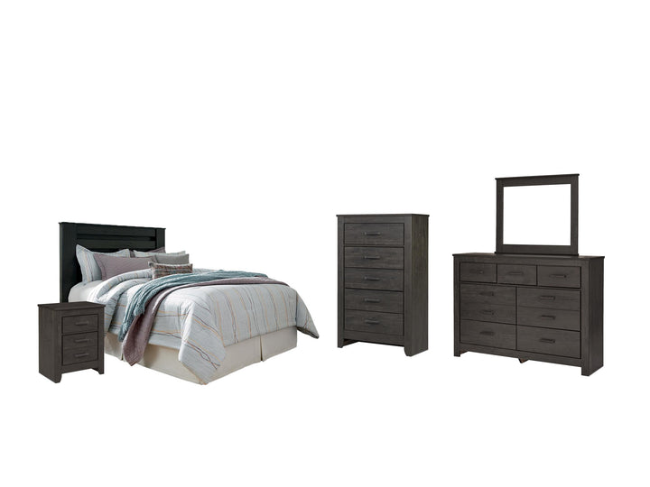 ASHLEY FURNITURE PKG003991 Queen/full Panel Headboard With Mirrored Dresser, Chest and Nightstand