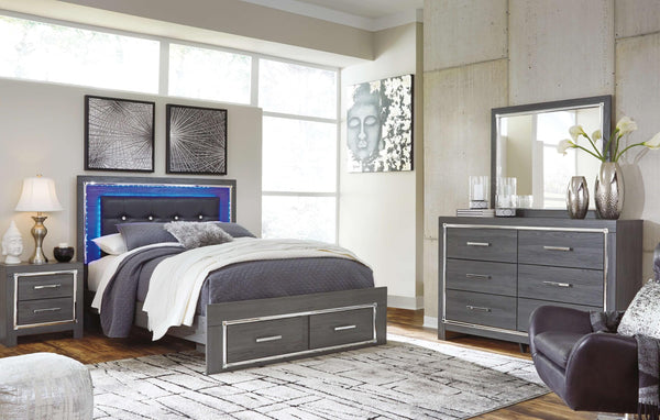 ASHLEY FURNITURE PKG003583 Queen Panel Bed With 2 Storage Drawers With Mirrored Dresser