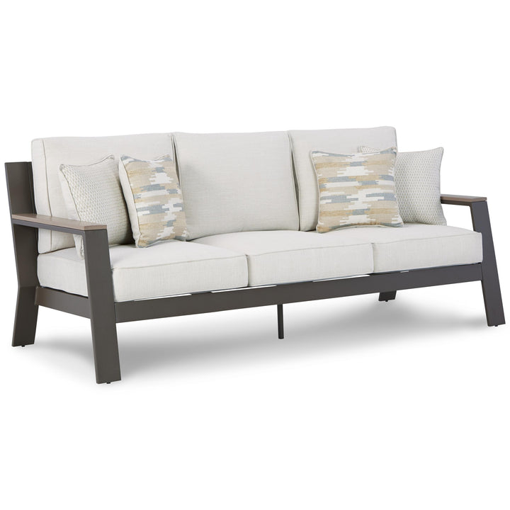 ASHLEY FURNITURE PKG013862 Outdoor Sofa and Loveseat With Coffee Table and 2 End Tables