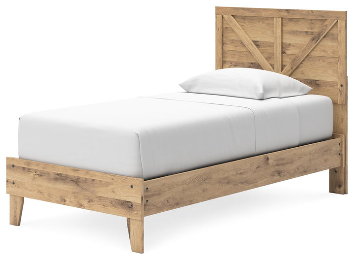 ASHLEY FURNITURE EB2712B1 Larstin Twin Crossbuck Panel Platform Bed