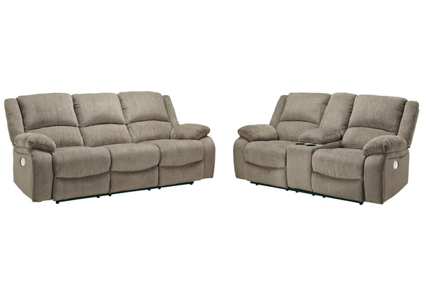 ASHLEY FURNITURE 76505U2 Draycoll Power Reclining Sofa and Loveseat