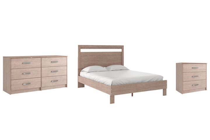 ASHLEY FURNITURE PKG009238 Queen Platform Bed With Dresser and Chest