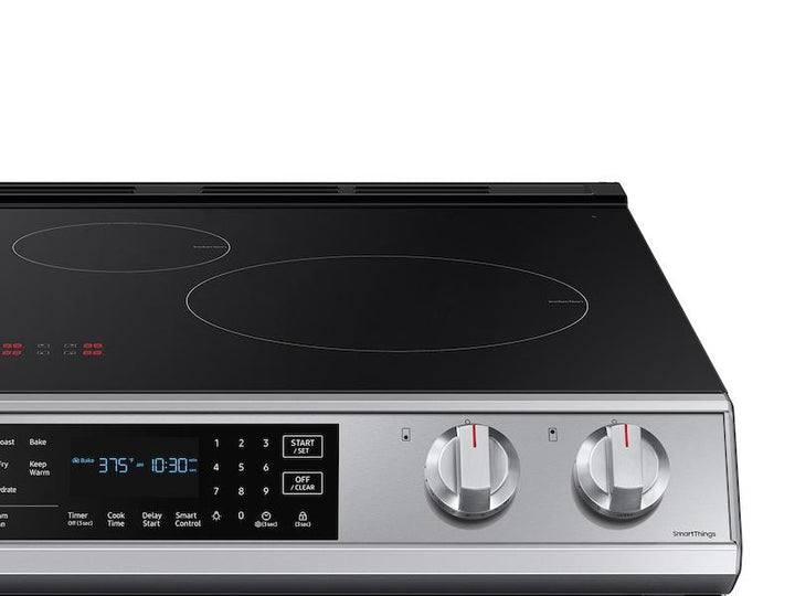 SAMSUNG NE63B8611SS 6.3 cu. ft. Smart Rapid Heat Induction Slide-in Range with Air Fry & Convection+ in Stainless Steel