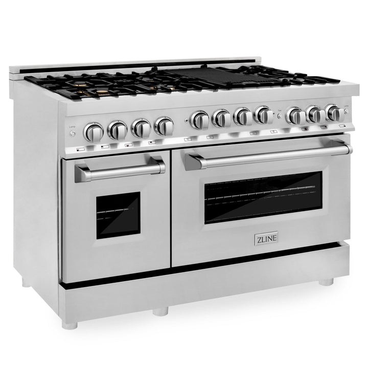 ZLINE KITCHEN AND BATH RG48 ZLINE 48" 6.0 cu. ft. Range with Gas Stove and Gas Oven in Stainless Steel Color: Stainless Steel