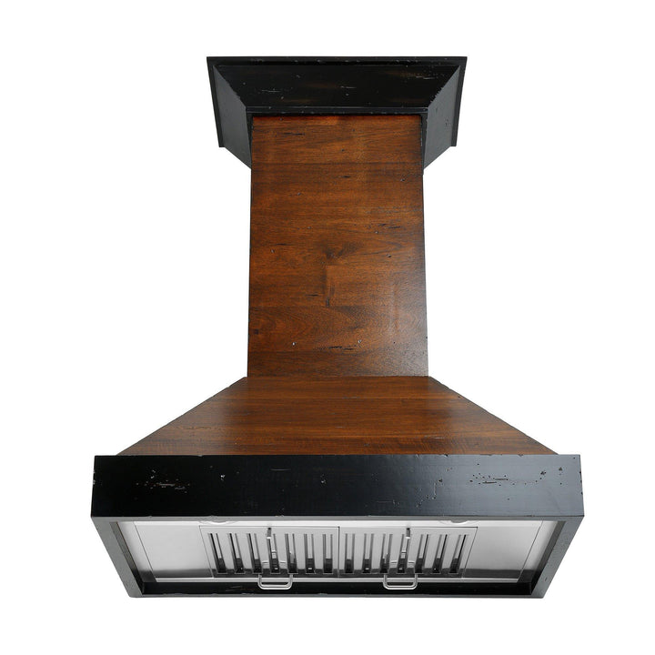 ZLINE KITCHEN AND BATH KBARRD36 ZLINE Ducted Wooden Wall Mount Range Hood in Antigua and Walnut with Remote Motor Size: 36 Inch