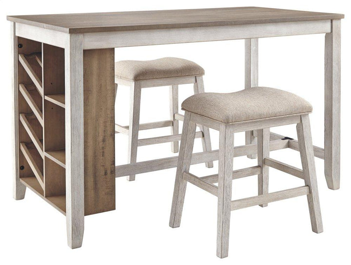 ASHLEY FURNITURE PKG001972 Counter Height Dining Table and 2 Barstools