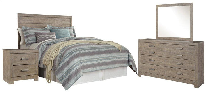 ASHLEY FURNITURE PKG002411 Queen/full Panel Headboard With Mirrored Dresser and 2 Nightstands