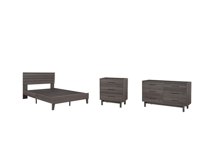 ASHLEY FURNITURE PKG008885 Full Platform Bed With Dresser and Chest