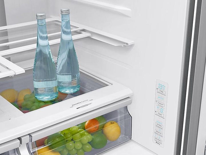 SAMSUNG RF22R7351SR 22 cu. ft. Food Showcase Counter Depth 4-Door French Door Refrigerator in Stainless Steel