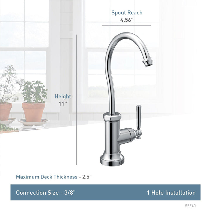 MOEN S5540SRS Sip Spot resist stainless Beverage Faucet