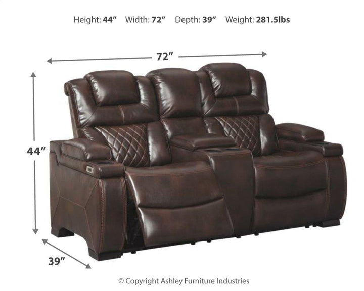 ASHLEY FURNITURE 7540718 Warnerton Power Reclining Loveseat With Console