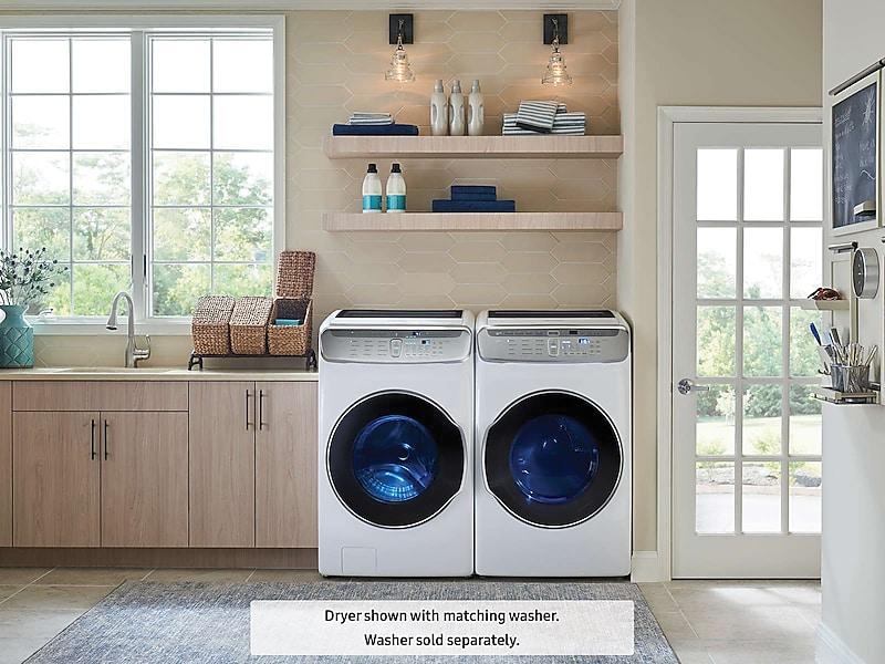 SAMSUNG DVE60M9900W 7.5 cu. ft. Smart Electric Dryer with FlexDry TM in White