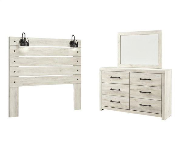 ASHLEY FURNITURE PKG002958 Queen Panel Headboard With Mirrored Dresser