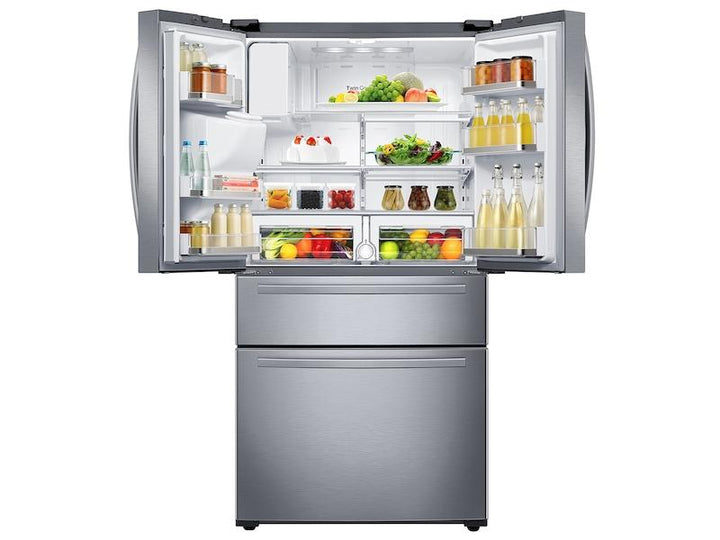 SAMSUNG RF25HMIDBSR 25 cu. ft. Large Capacity 4-Door French Door Refrigerator with External Water & Ice Dispenser in Stainless Steel