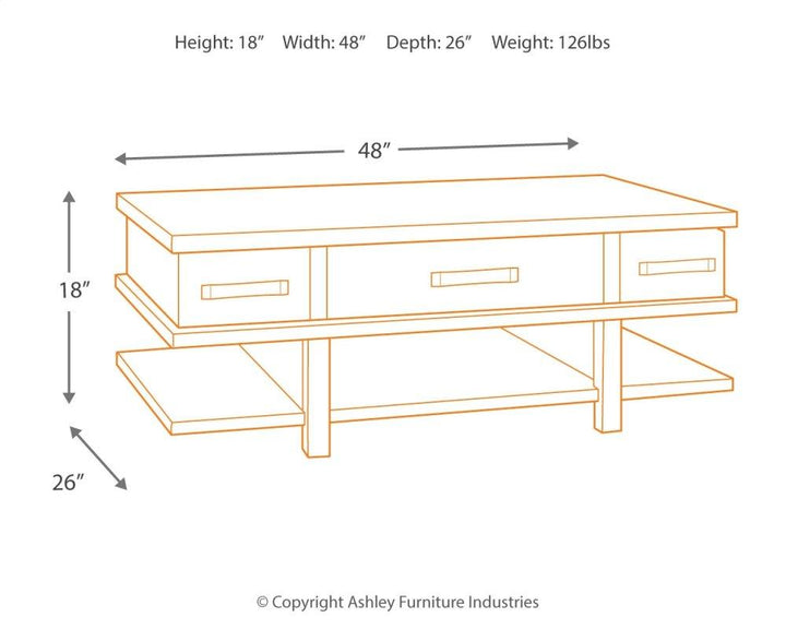 ASHLEY FURNITURE PKG007210 Coffee Table With 2 End Tables