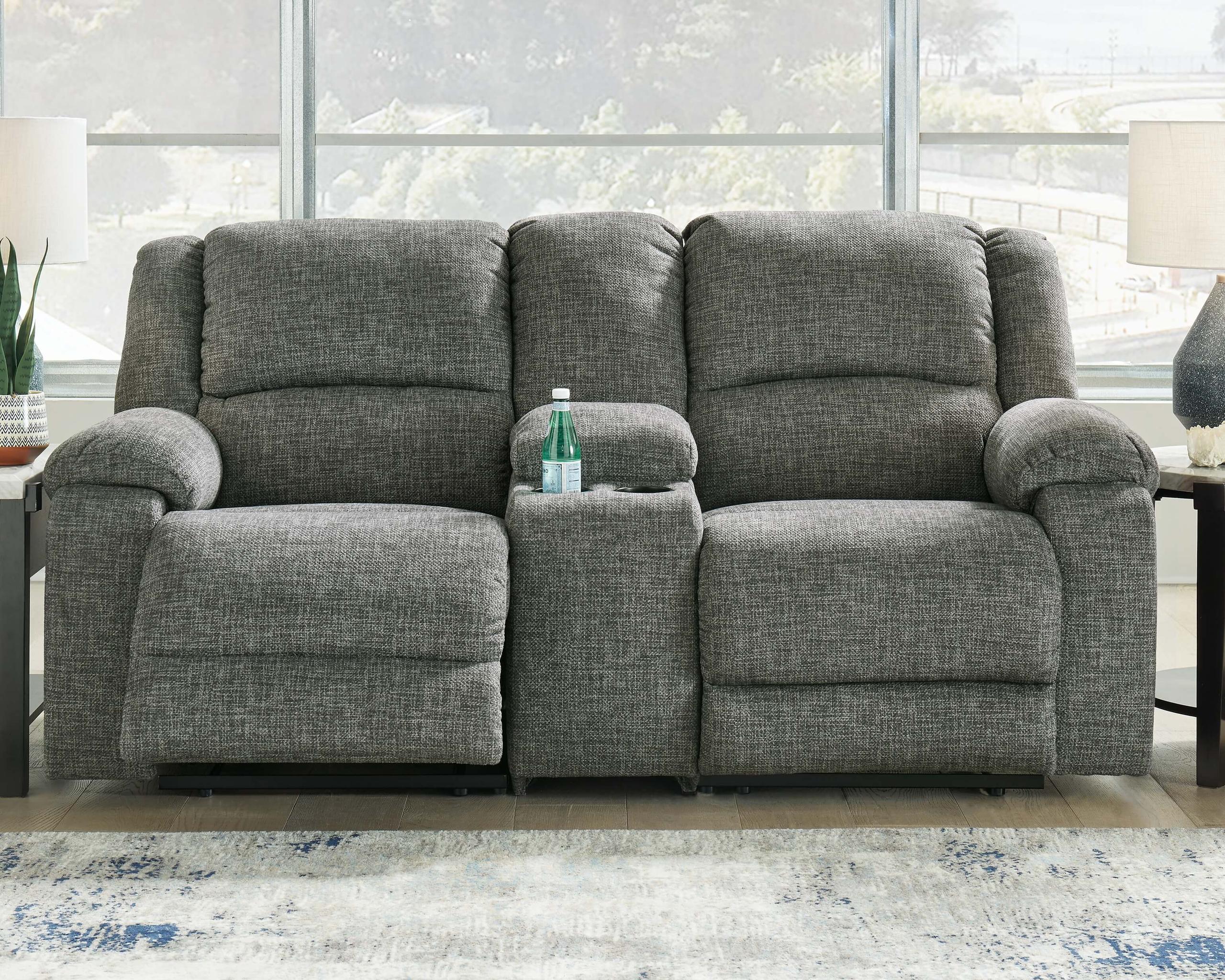 ASHLEY FURNITURE 79103S10 Goalie 3-piece Reclining Loveseat With Console