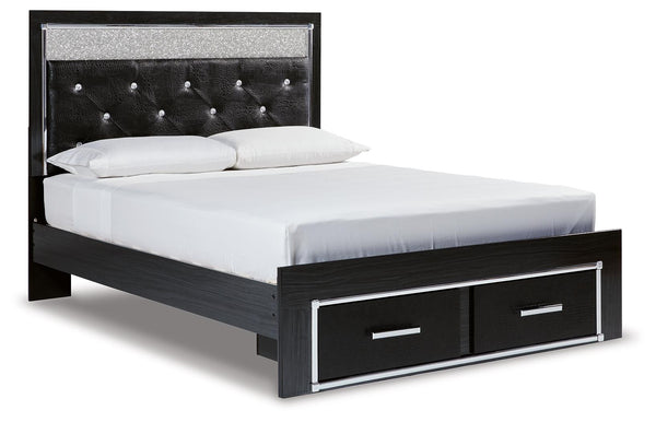 ASHLEY FURNITURE B1420B19 Kaydell Queen Upholstered Panel Storage Platform Bed